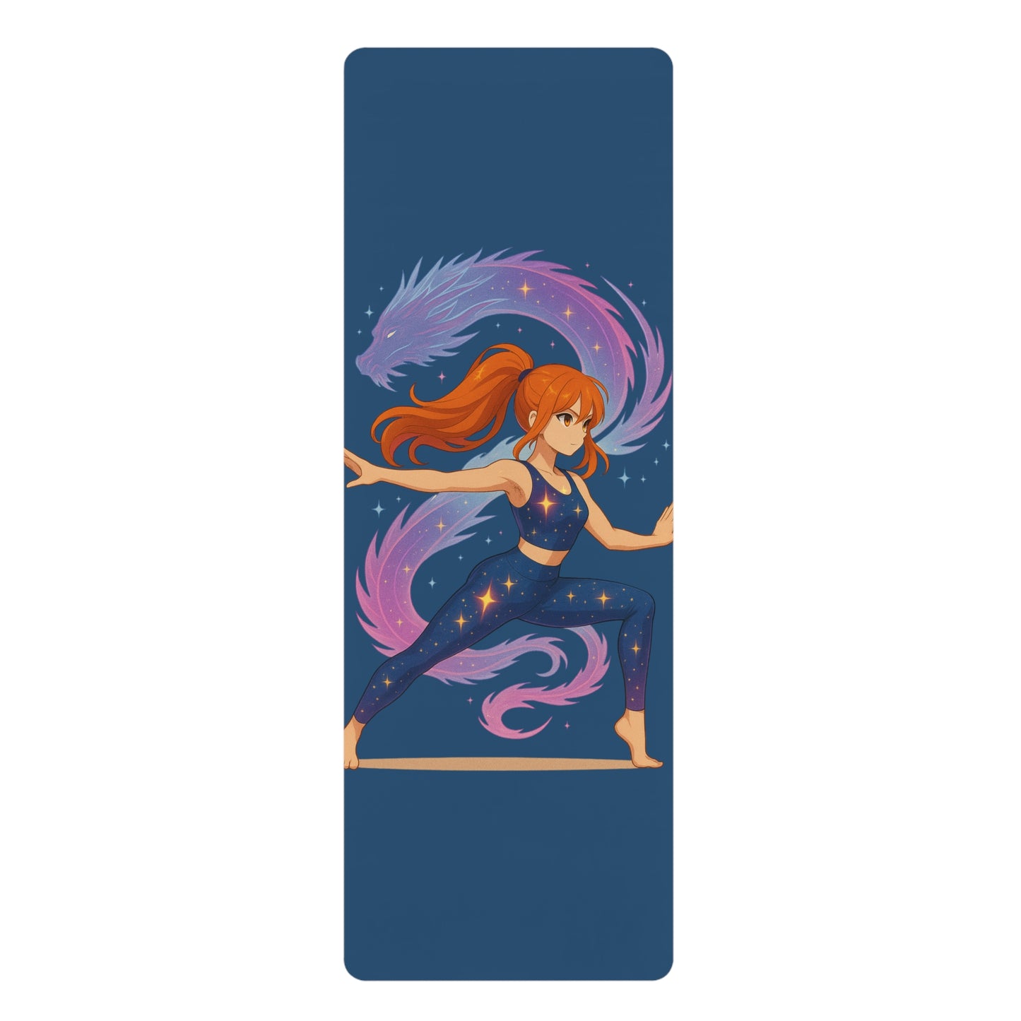 Cosmic Dragon Yoga Mat – 3mm Natural Rubber | ASANIME Arc Series