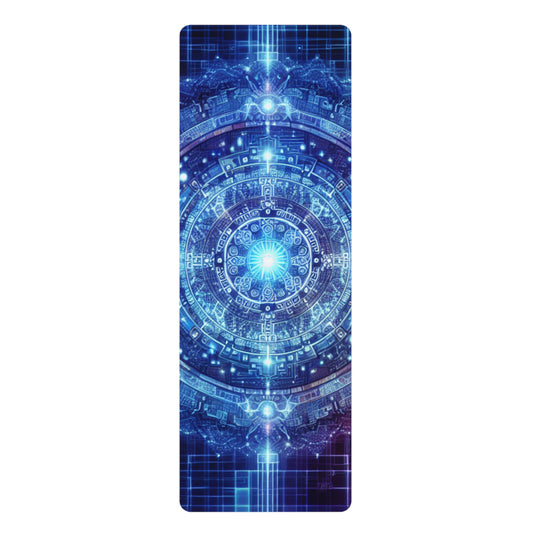 Cyber Tech Mandala Yoga Mat – 3mm Natural Rubber | ASANIME Arc Series