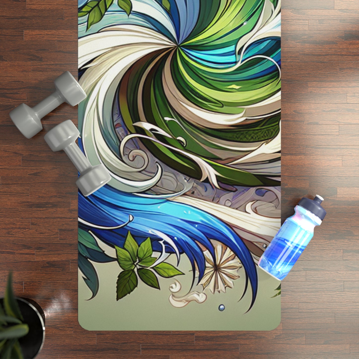 Spiral Nature Mandela Yoga Mat – 3mm Natural Rubber | ASANIME Arc Series