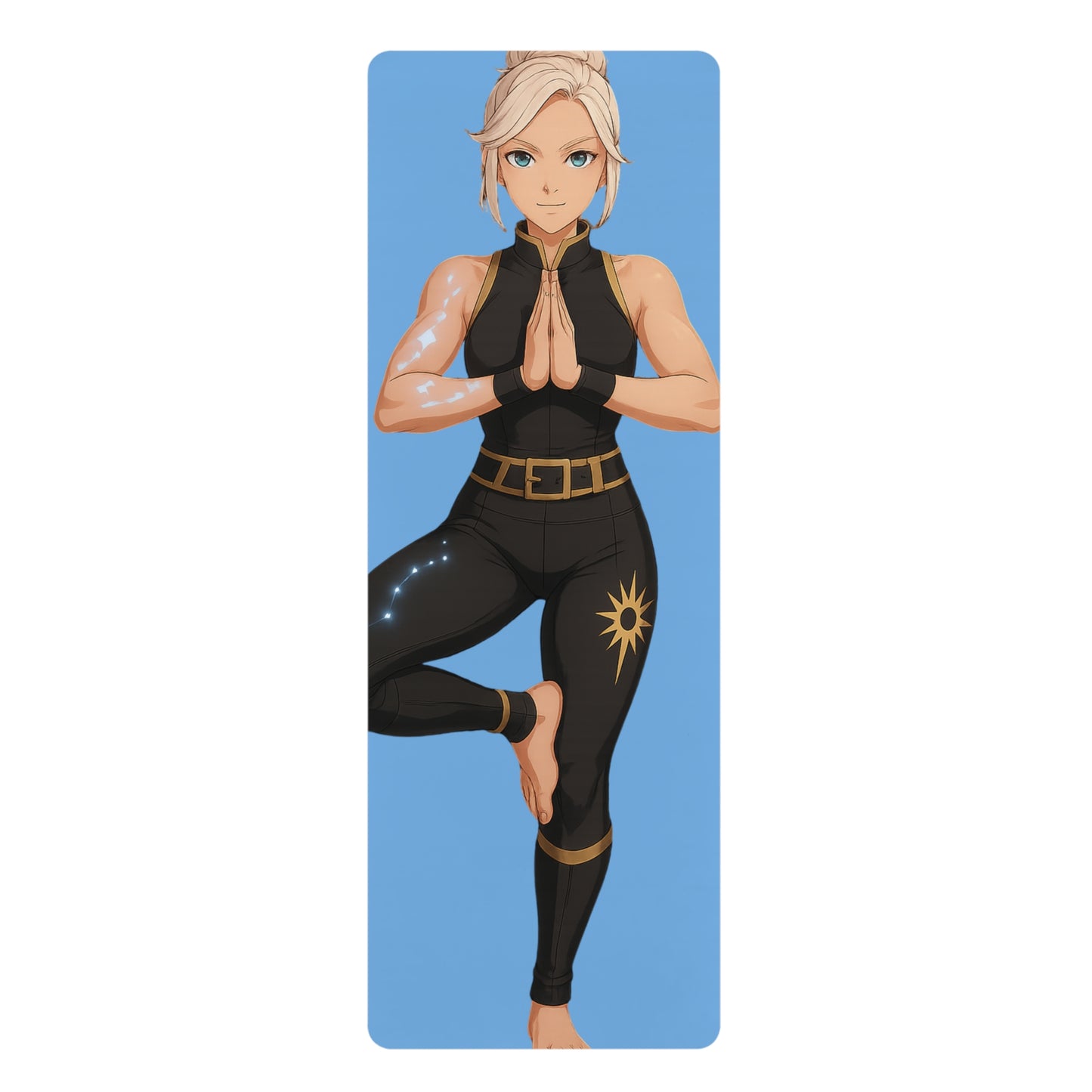 Celestial Gold Yoga Mat – 3mm Natural Rubber | ASANIME Arc Series