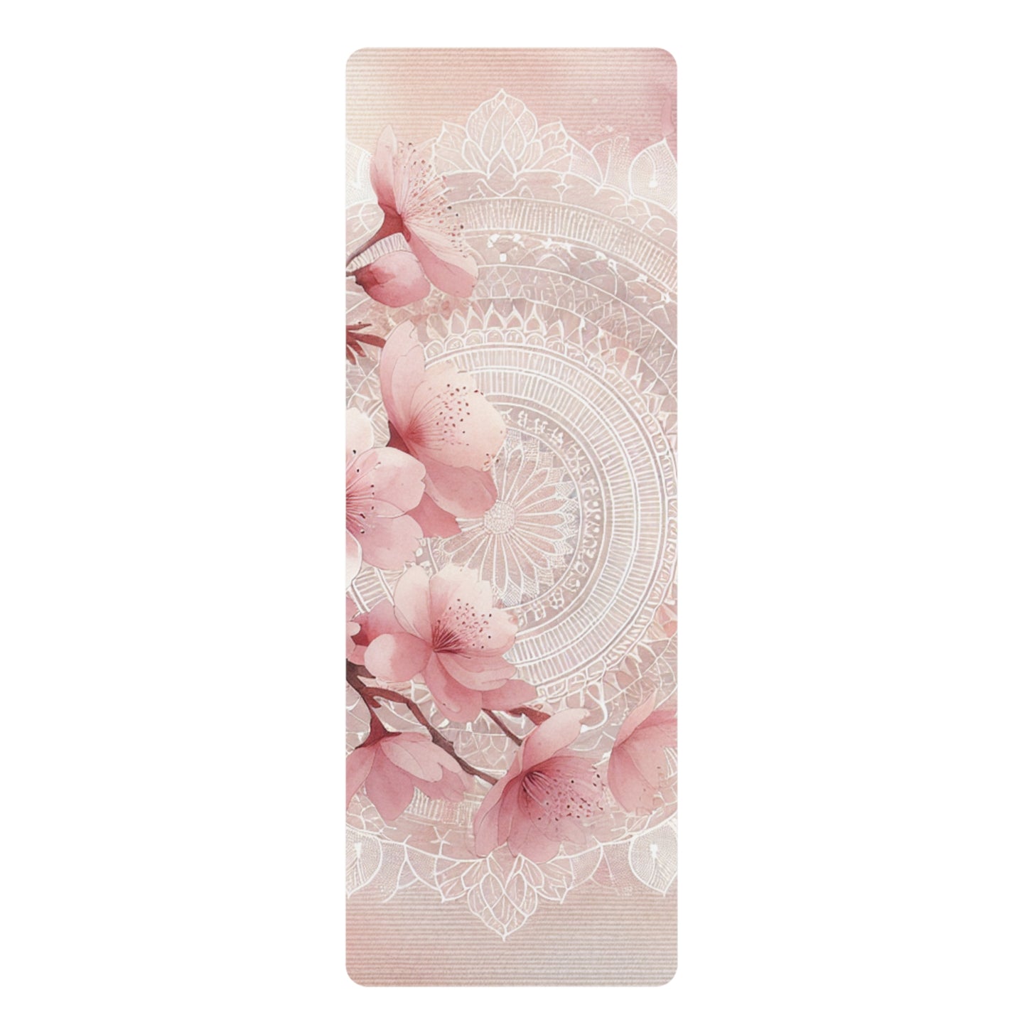 Sakura Bloom Mandala Yoga Mat – 3mm Natural Rubber | ASANIME Arc Series