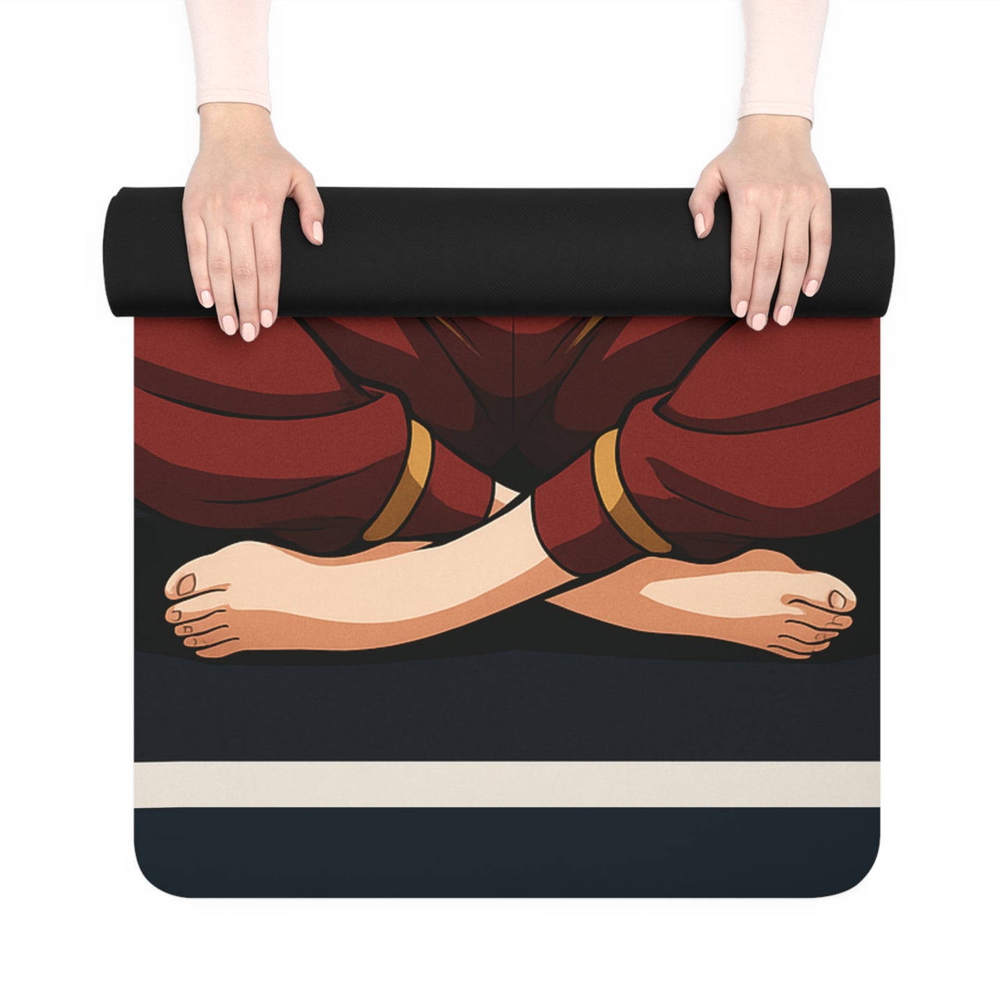 Resolute Flame Yoga Mat – 3mm Natural Rubber | ASANIME Arc Series