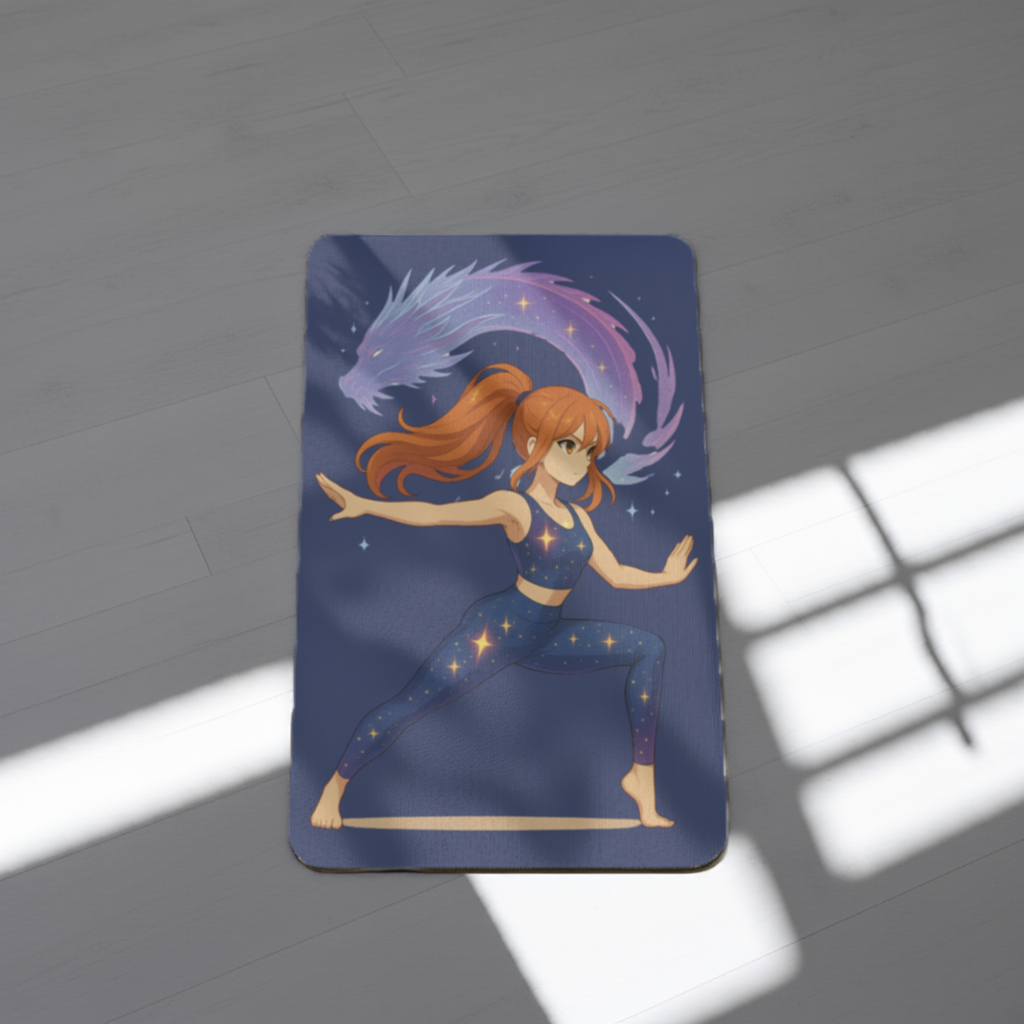 Cosmic Dragon Yoga Mat – 3mm Natural Rubber | ASANIME Arc Series