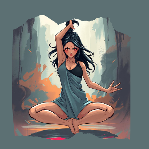 Void Flame Yoga Mat – 3mm Natural Rubber | ASANIME Arc Series