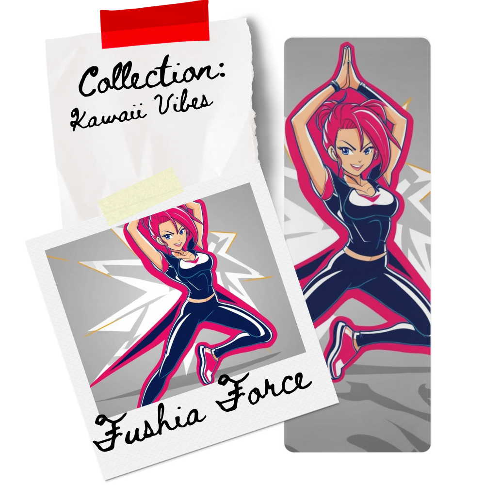 Fuchsia Force Yoga Mat – 3mm Natural Rubber | ASANIME Arc Series