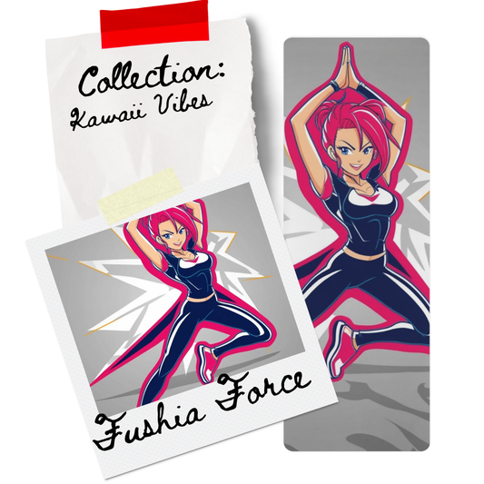 Fuchsia Force Yoga Mat – 3mm Natural Rubber | ASANIME Arc Series