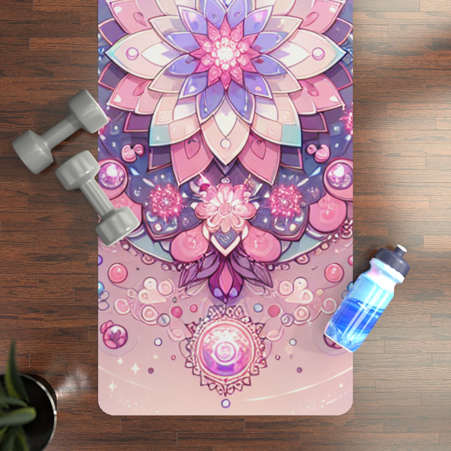 Shoujo Sparkle Mandala Yoga Mat – 3mm Natural Rubber | ASANIME Arc Series