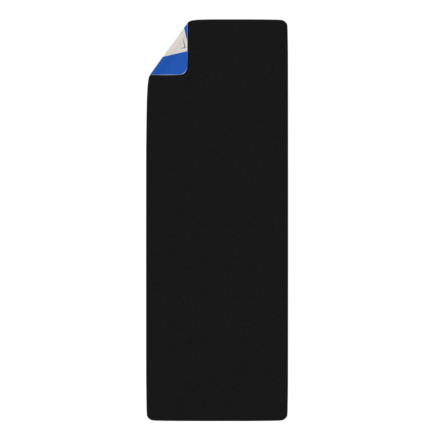 Natural rubber yoga mat with colorful arc pattern